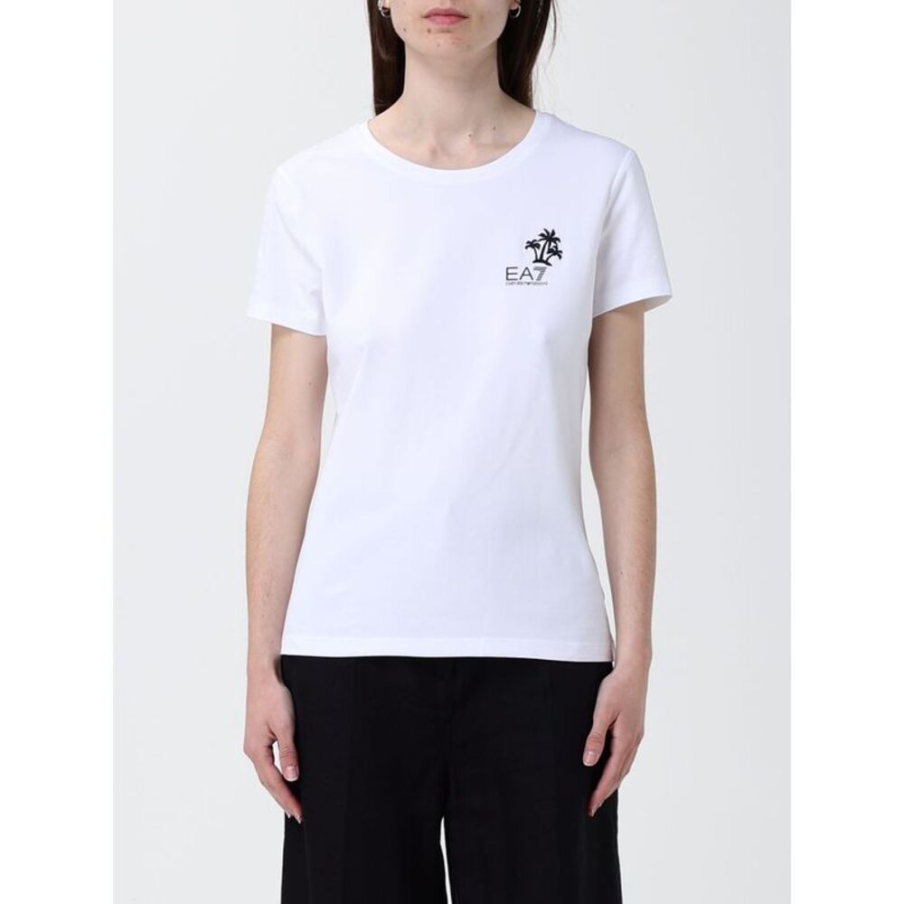 Ea7 Women Cotton T-Shirt With Logo Ea7